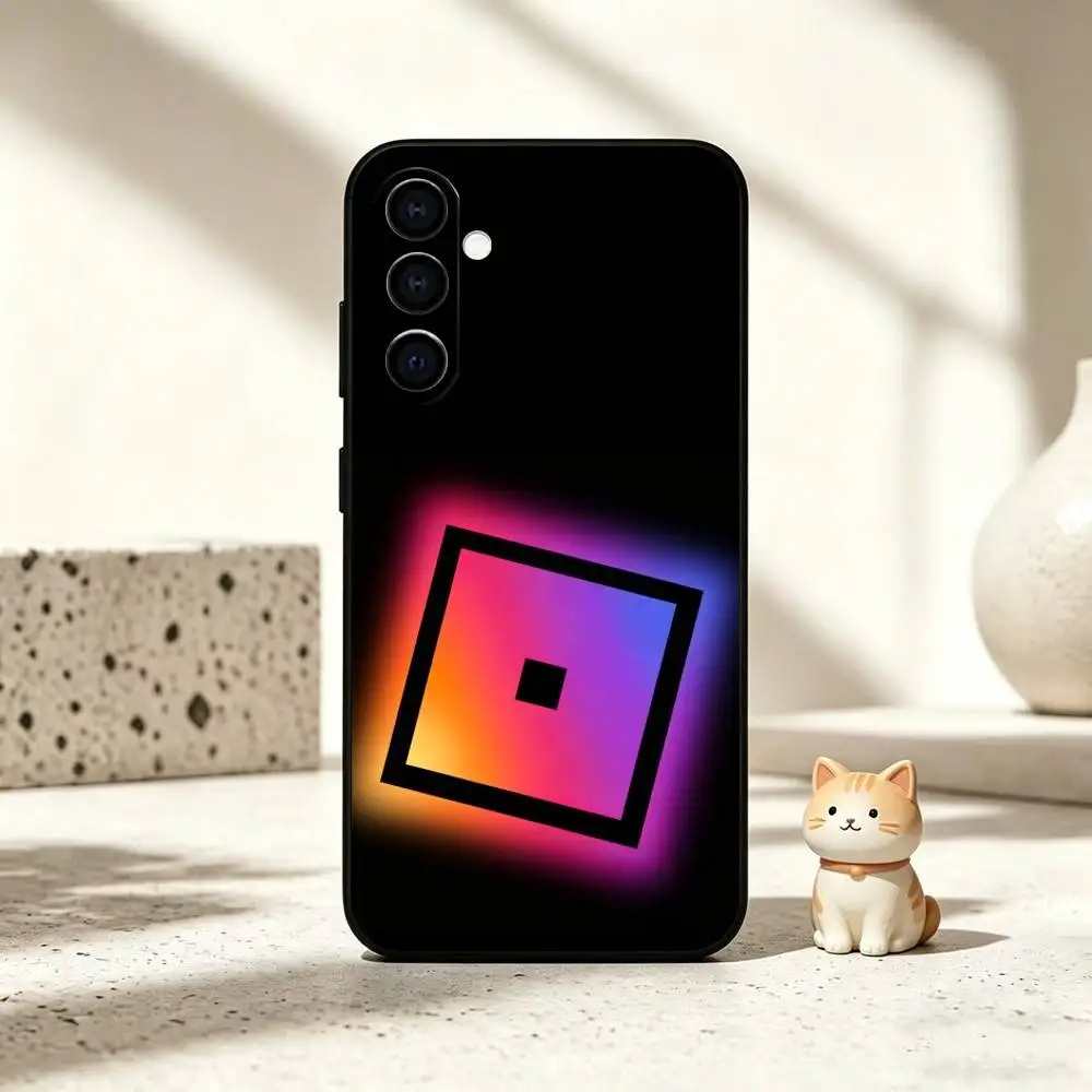 Фото Чехол для телефона Roblox B-Bloxgram для Samsung Galaxy A73, A72, A71, A70, A53, A52, A51, другие модели, мягкий черный чехол №2