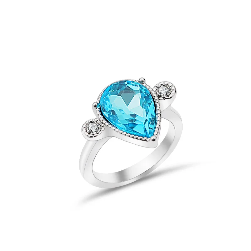 Кольца с сапфировым сапфиром Для мужчин и женщин ювелирные изделия из аниме