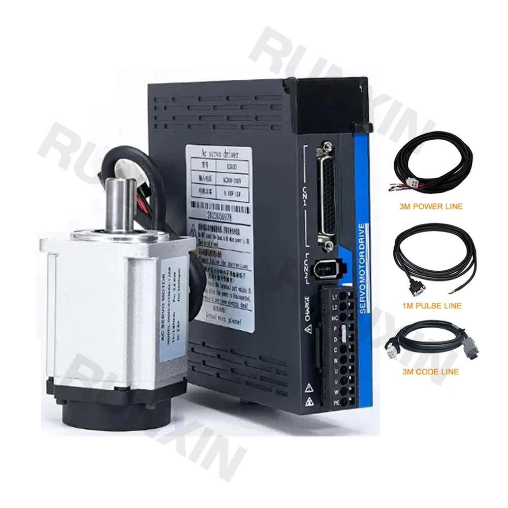 Серводвигатель RXTNC 60 80 600 Вт 750 17bit абсолютный кодировщик AC220V 1.91N.m 2.4N.m с RS485 для