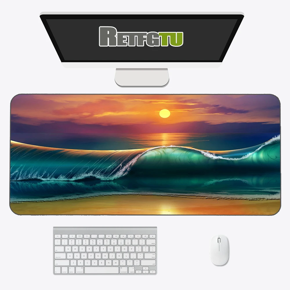 90x40cm mousepad for deep forest firewatch laptop gamer mousepad gaming mouse pad large locking edge keyboard 70x30 cm deak mat free global shipping