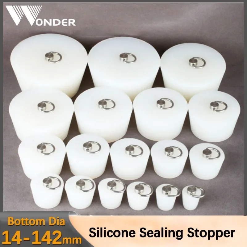 Прозрачная коническая резиновая уплотнительная пробка, высокотемпературные силиконовые Уплотнительные заглушки, коническая Гальваническая краска со стальной ручкой в форме D