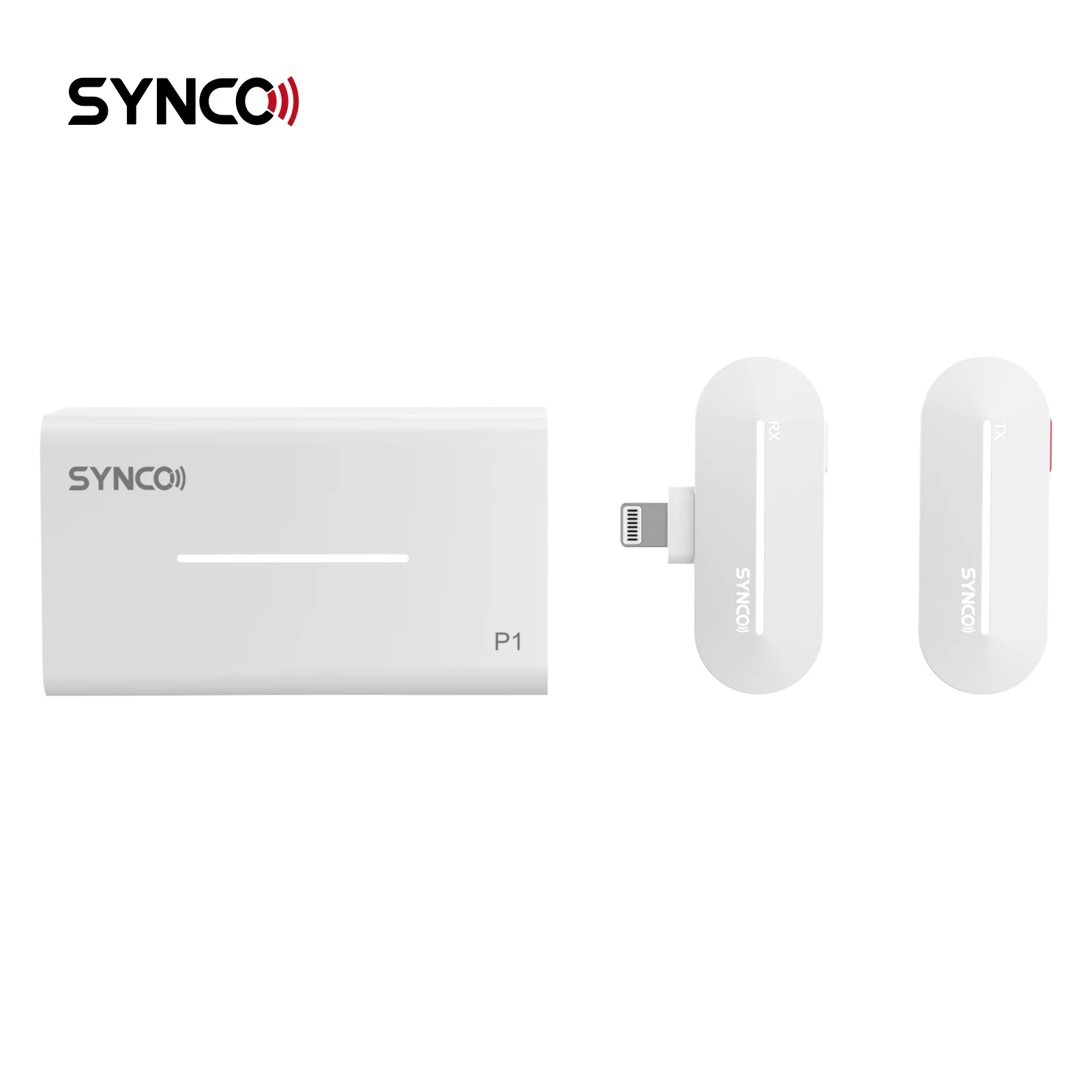 

SYNCO P1T 2.4G Wireless Microphone System with Clip-on Transmitter + Mini Type-C Receiver + Wireless Charging Case 150M Range