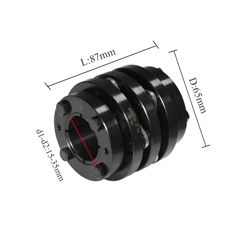 

CLZ Expansion Sleeve Diaphragm Coupling 45# Steel High Torque Coupling CNC Machine Tool Spindle Coupling CLZ-65X87