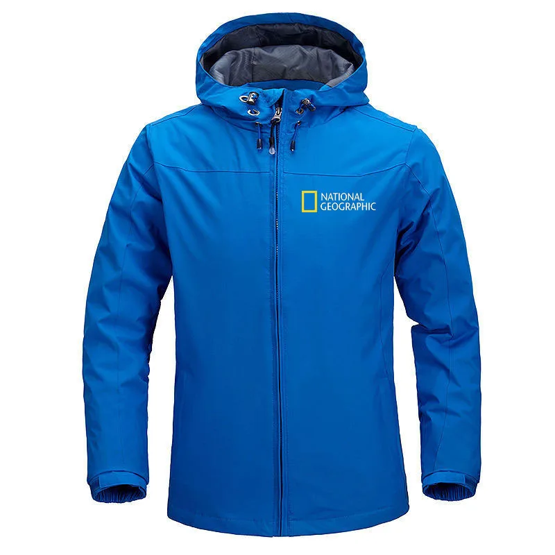 

2021 Men's windbreaker jacket printing zipper jacket spring and autumn men's jacket windbreaker waterproof hooded jacket men
