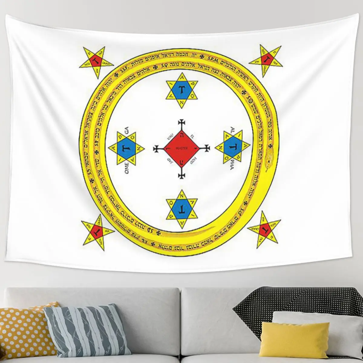 Goetia Circle Mathers And Crowley Version Full Redraw Corrected Гобелен Хиппи Настенный Эстетический