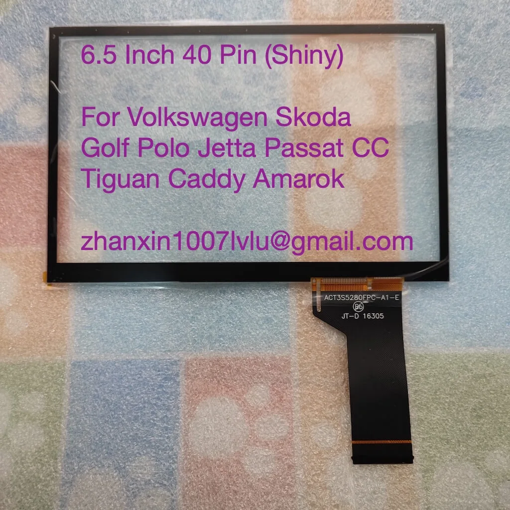 New 6.5'' 40 Pins Shiny Touch Screen For VW Golf Polo Jetta Passat CC Tiguan Caddy Amarok Car Radio Multimedia Player Navigation