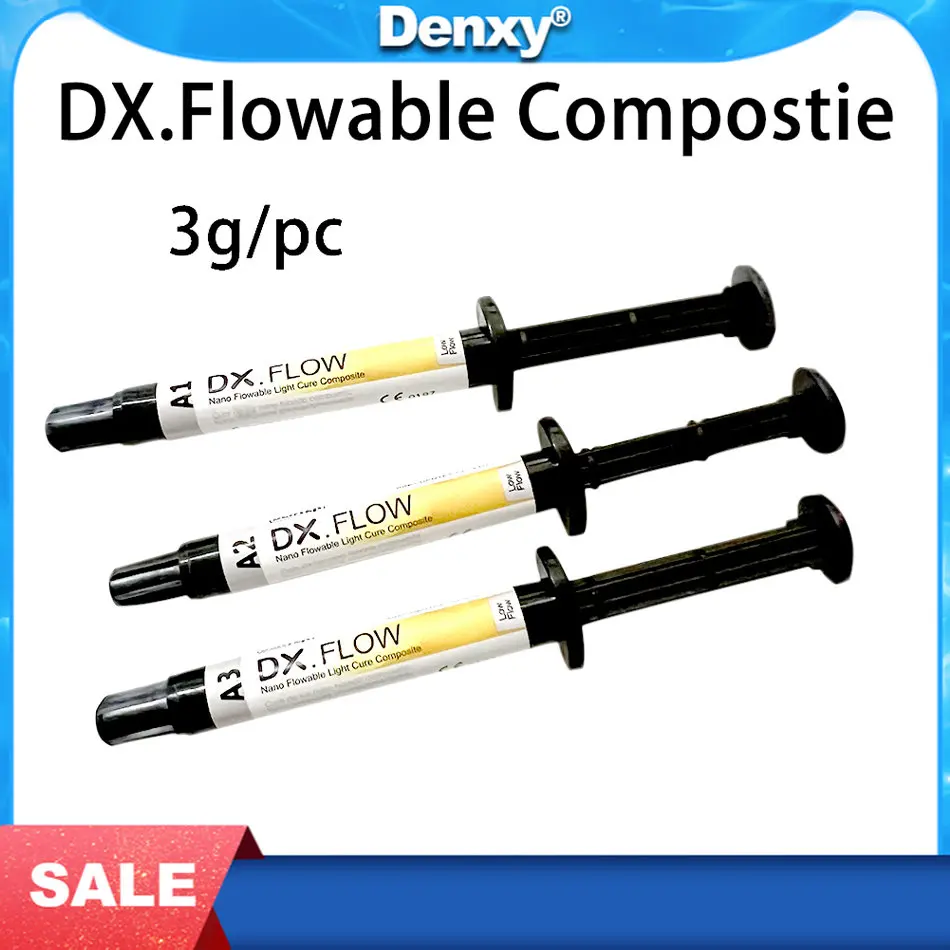 

High Quality 2pc（3g/pc） Dental DX Flowable Composite Flowable Composite Resin Flow Light Cure Dental Resin Dental Consumables