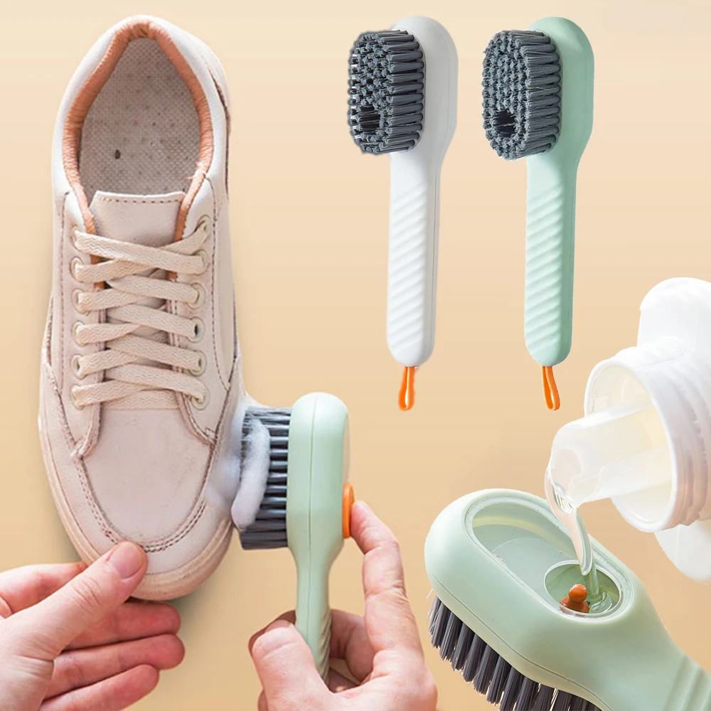 

Cleaning Brush Soft Bristled Liquid Shoe Brush Long Handle Brush Clothes Brush Shoe Clothing Board Brush Household Cleaning Tool