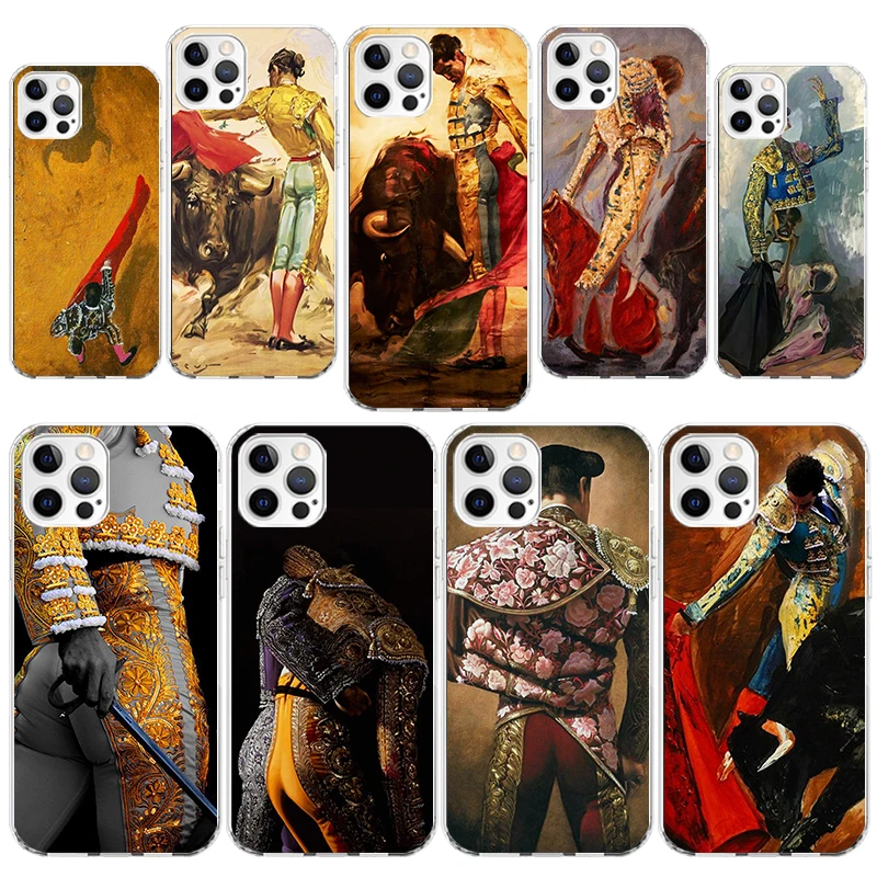 Чехол для телефона Bull Fighter Matador iPhone 16 15 14 Plus 13 12 Mini 11 Pro Max X XS XR 7 8 + SE Apple Soft Shock