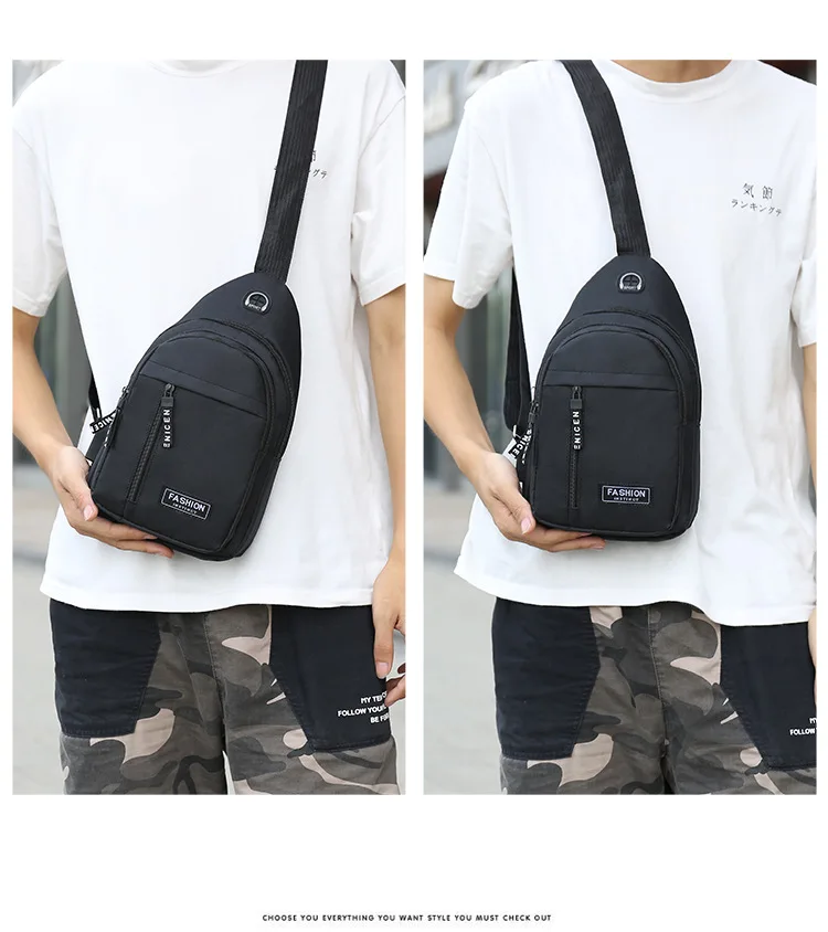 Waist Bags for Men Shoulder Bag Solid Color Chest Bag Outdoor Casual Fashion Small Satchel Simple Small Chest Packs Waist Pack