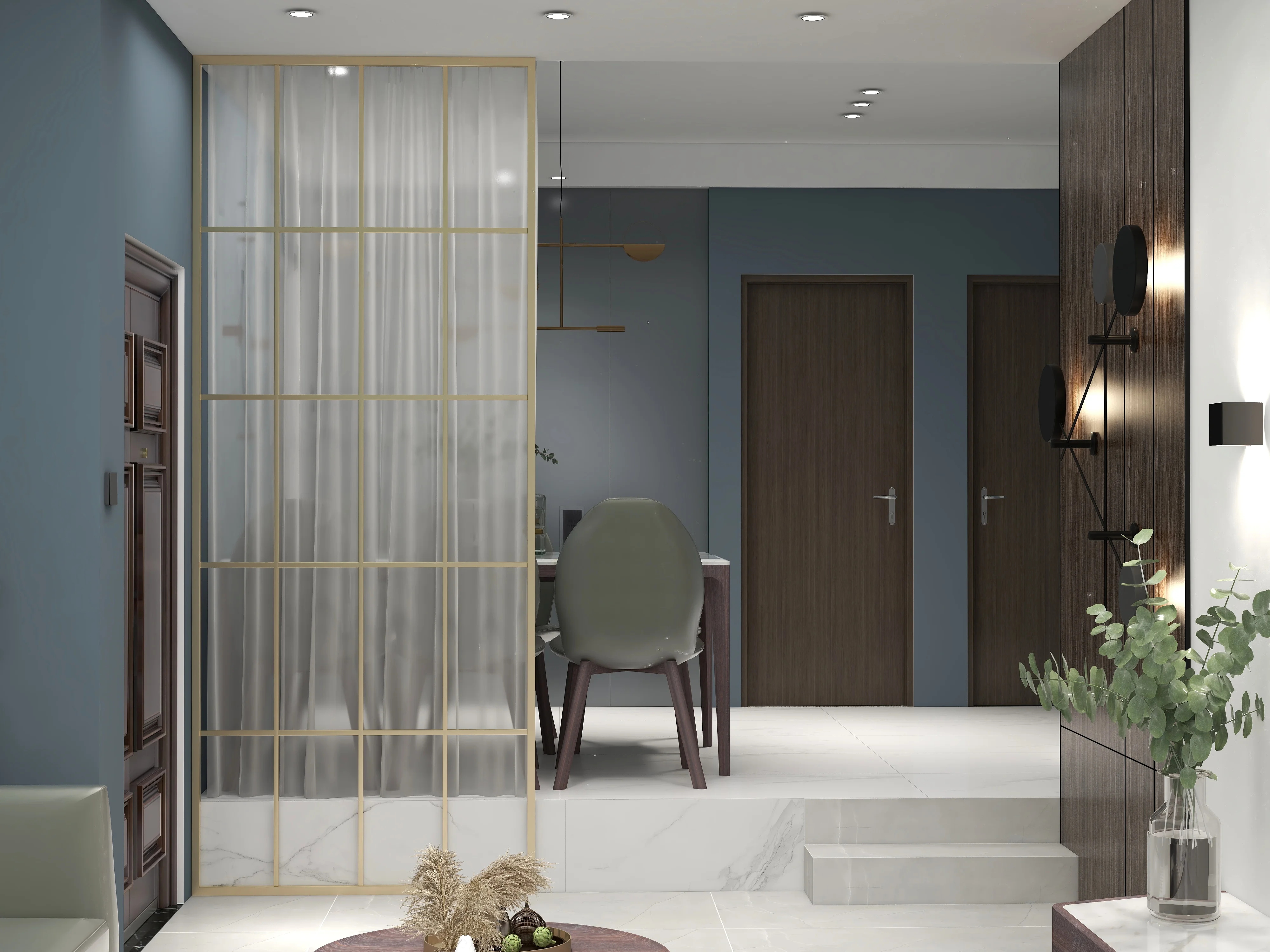 

Роскошный стеклянный экран в скандинавском стиле, Современная перегородка из металла для прихожей, гостиной, спальни, ресторана, бара, с бло...