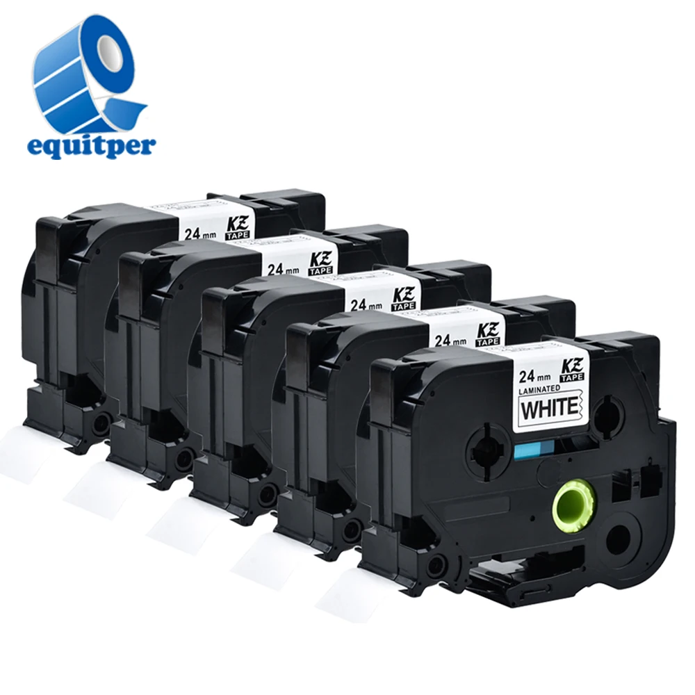 

EQUITPER 24 мм * 8 м, совместим с Brother лента этикеток для принтера PET, подходит для серии KZe высококачественной ленты с покрытием