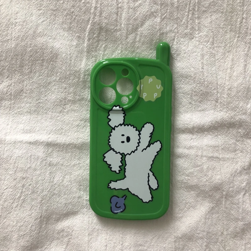 

Cell phone pattern cartoon dog cute green color phone case for iphone 13 pro max 11 12 back cover for iphone xr xs x 7 plus 8 se