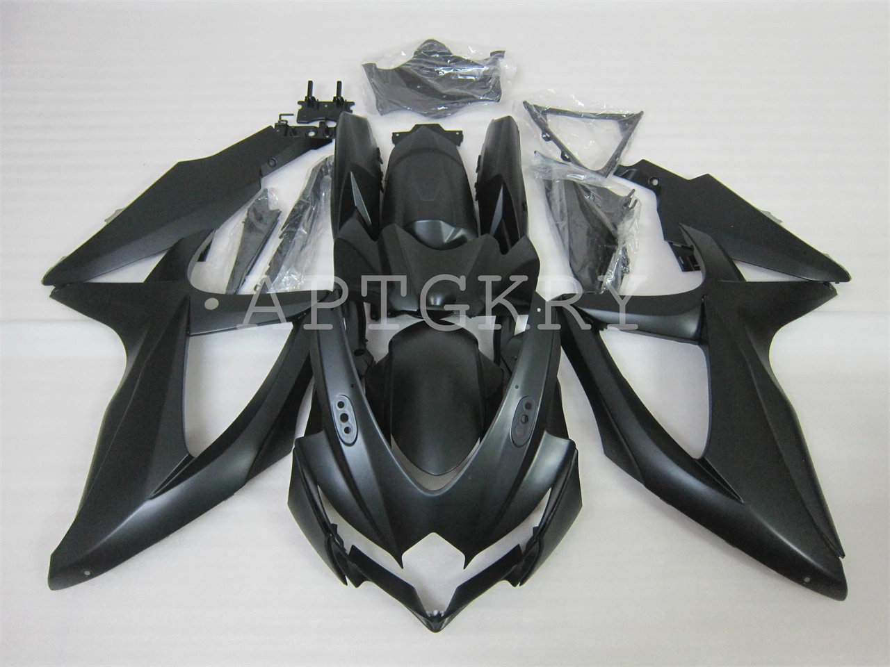 

New ABS Motorcycle Fairings Kit Fit For Suzuki GSXR600 GSXR750 K8 GSXR 2008 2009 2010 Bodywork Set Custom Black Matte