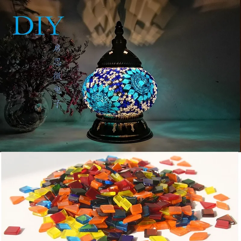 

DIY Turkish Mosaic Night Light Material Package Handmade Table Lamp Lovers Child Birthday Gift Lampara De Noche Dormitorio
