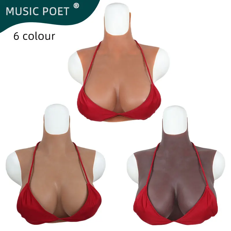 

Реалистичная силиконовая форма для груди POERT Dark Skin, для перекрестных трансвеститов, Искусственная грудь, CDE, чашка, трансгендер
