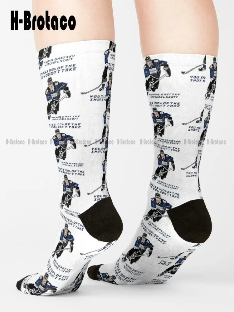 

Michael/Gretzky Quote Michael Scott The Office Funny Quote Socks Women'S Socks Comfortable Best Girls Sports Ladies Sports Retro