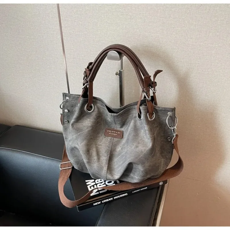 Фото CGCBAG Винтажные вместительные женские сумки-тоут, повседневные дизайнерские сумки через плечо, роскошные сумки из высококачественной искусственной кожи. №5