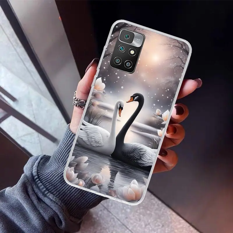 Black Swan Noble Phone Case for Xiaomi Redmi 12C 12 10A 10C 10X 10 9A 9C 9T 9 8A 8 7A 7 6A 6 Pro K70 K60 K40 K20 Soft Cover