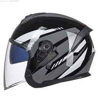 half face helmet double lens helmet motorcycle abs motorbike electric helmets light safety windshield sun protection motocicleta