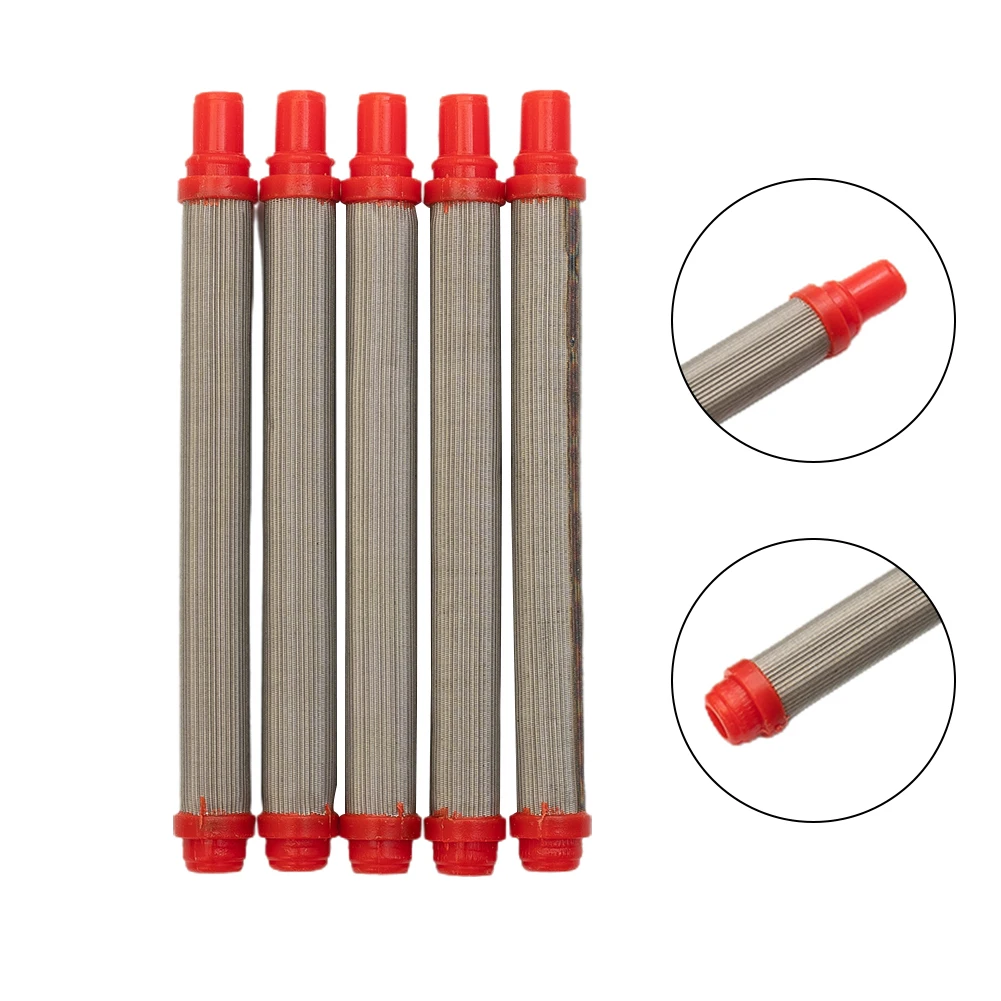 

5pcs 200Mesh Airless Spray Gun Filter 10.5mm Diameter RED Filters Insert 304 Stainless Steel All Wager Spray Filter Less Types