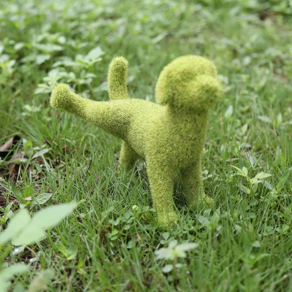 

Decorative Puppy Dog Topiary Flocking Dog Sculptures Garden Decorative Water Statue Pet Yard Lawn Ornament Decor J5c1