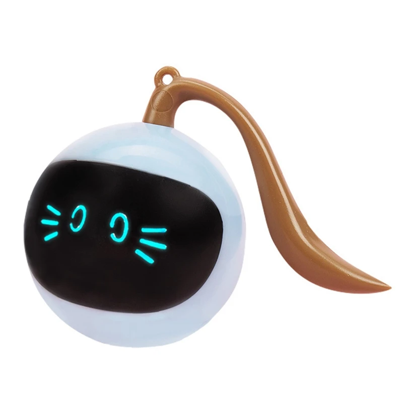 

Automatic Cat Ball Toys Interactive Electric USB Rechargeable Self Rotating Indoor Teaser Selfplay Toys For Pet Kitten