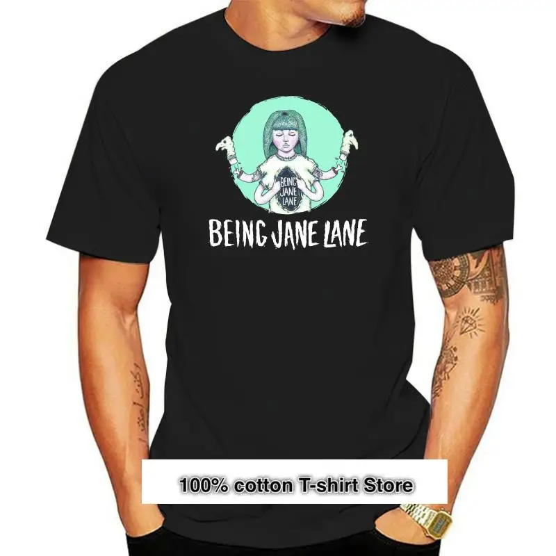 

Being Jane Lane Tour-camiseta negra para hombre, camisa de manga corta informal de algodón con S-3XL100 sz, cuello redondo