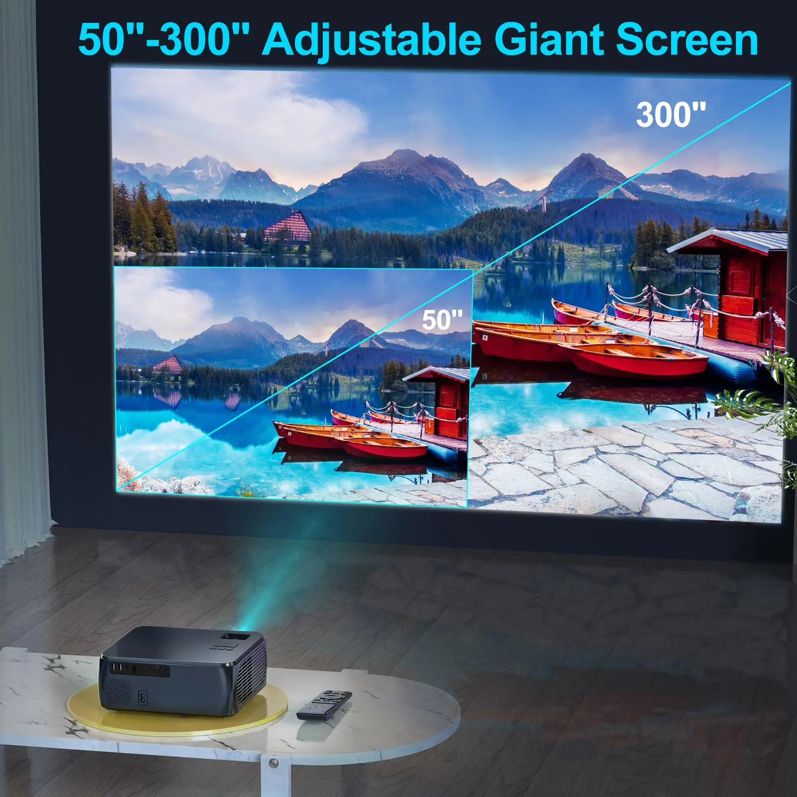 Najtaniej Projektory K8 4K 5G WiFi Projektor Bluetooth Full HD Natywny 1080p 15000 Kontrast 4P/4D Keystone Projektor Wideo Na Zewnątrz