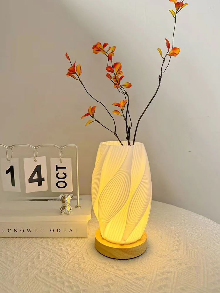 Современная 3D-печать PLA пластиковая настольная лампа для гостиной кабинета