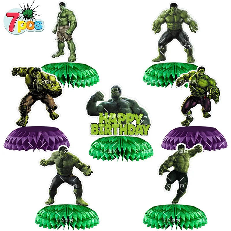 

Hulk Theme Kids Birthday Party Decorations Superhero Honeycomb Ornament