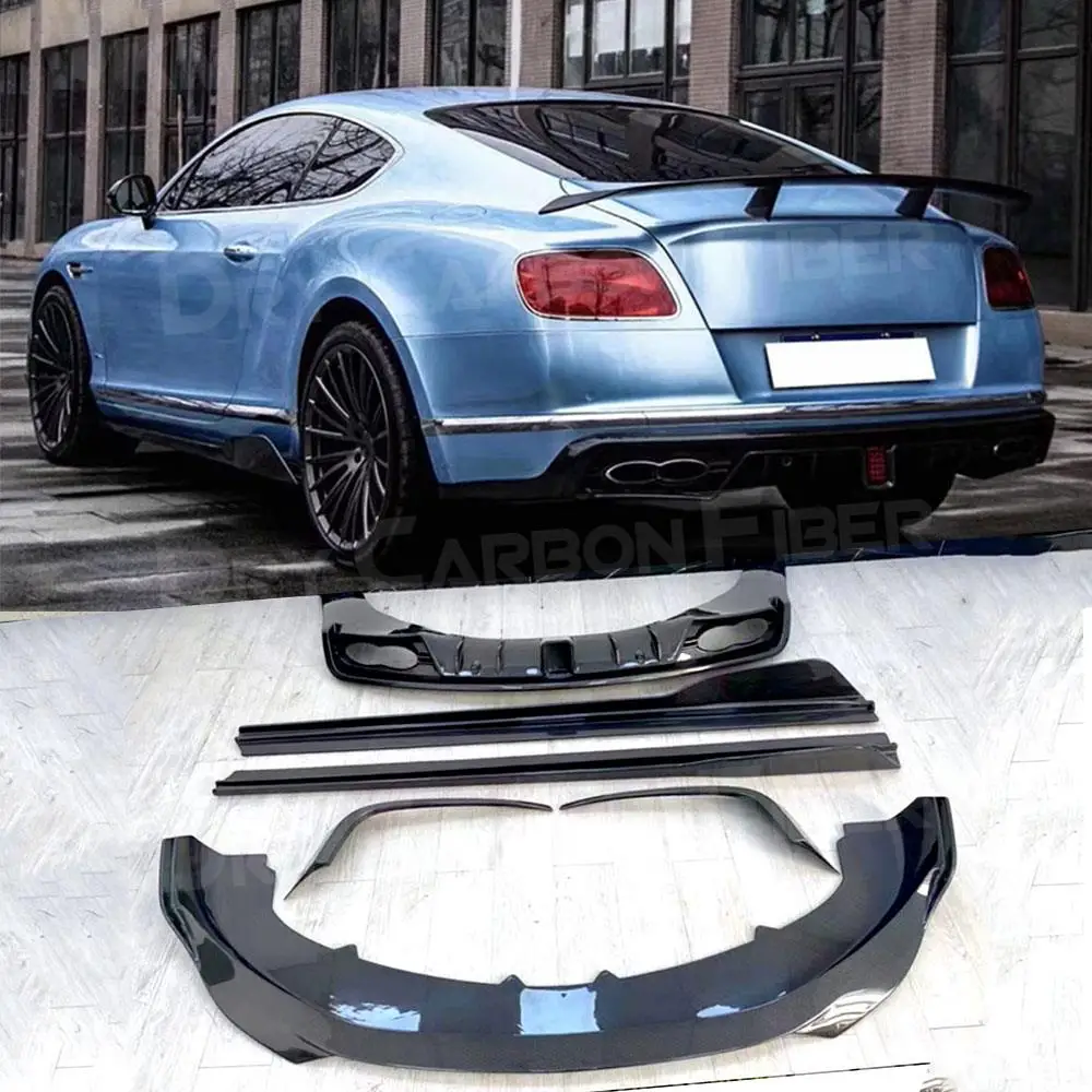 Стильные Передние Губы из углеродного волокна задний спойлер боковые юбки