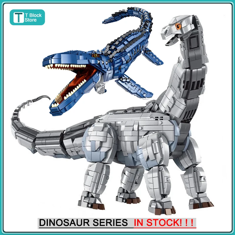 Dinosaur Toys Jurassic Park Indominus Rex World Building Blocks Mosasaurus Tyrannosaurus Bricks DIY Children Gifts |