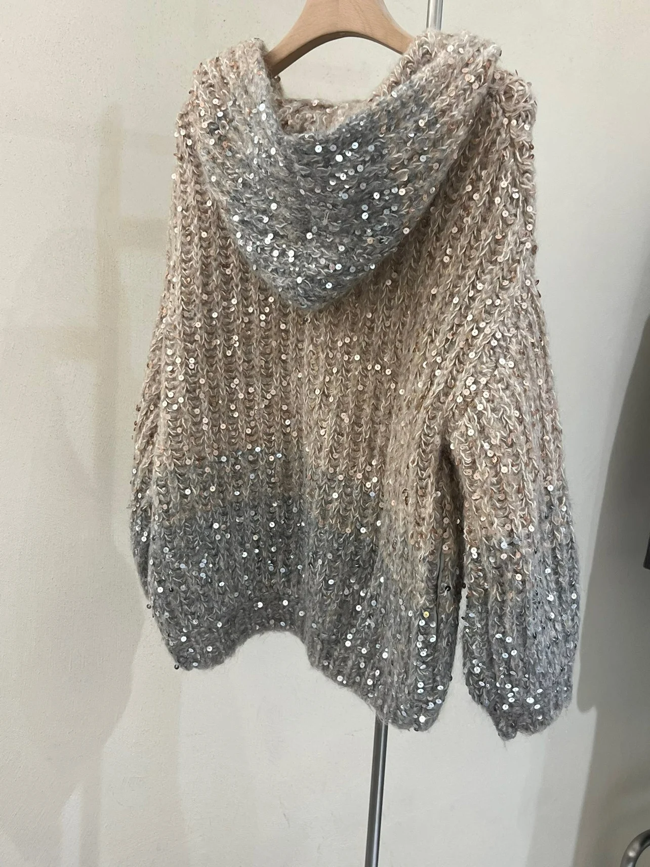 Женский свободный кардиган с капюшоном осенне-зимний Кардиган B * C