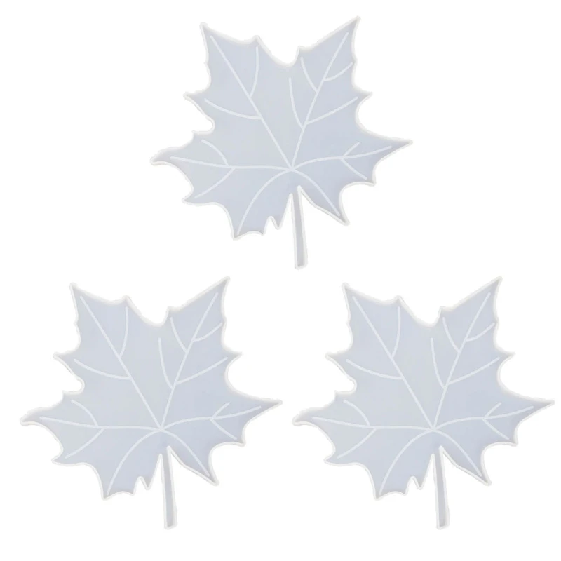 

3PCS/Set Silicone Resin Molds Maple Resin Casting Mold Home Decor Crystal Silicone DIY Epoxy Coaster Mould Maple Leaf