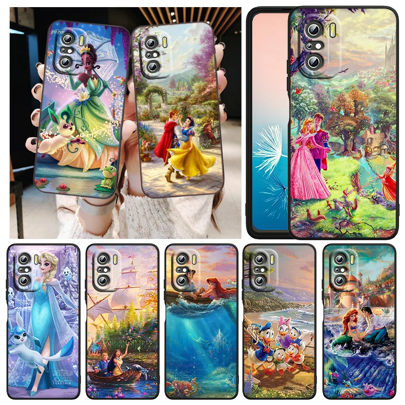 

Mickey Donald Duck Princess For Xiaomi Redmi K40 Gaming K30 9i 9T 9A 9C 9 8A 8 GO S2 6 6A 5A 5 Pro Prime Capa Black Phone Case