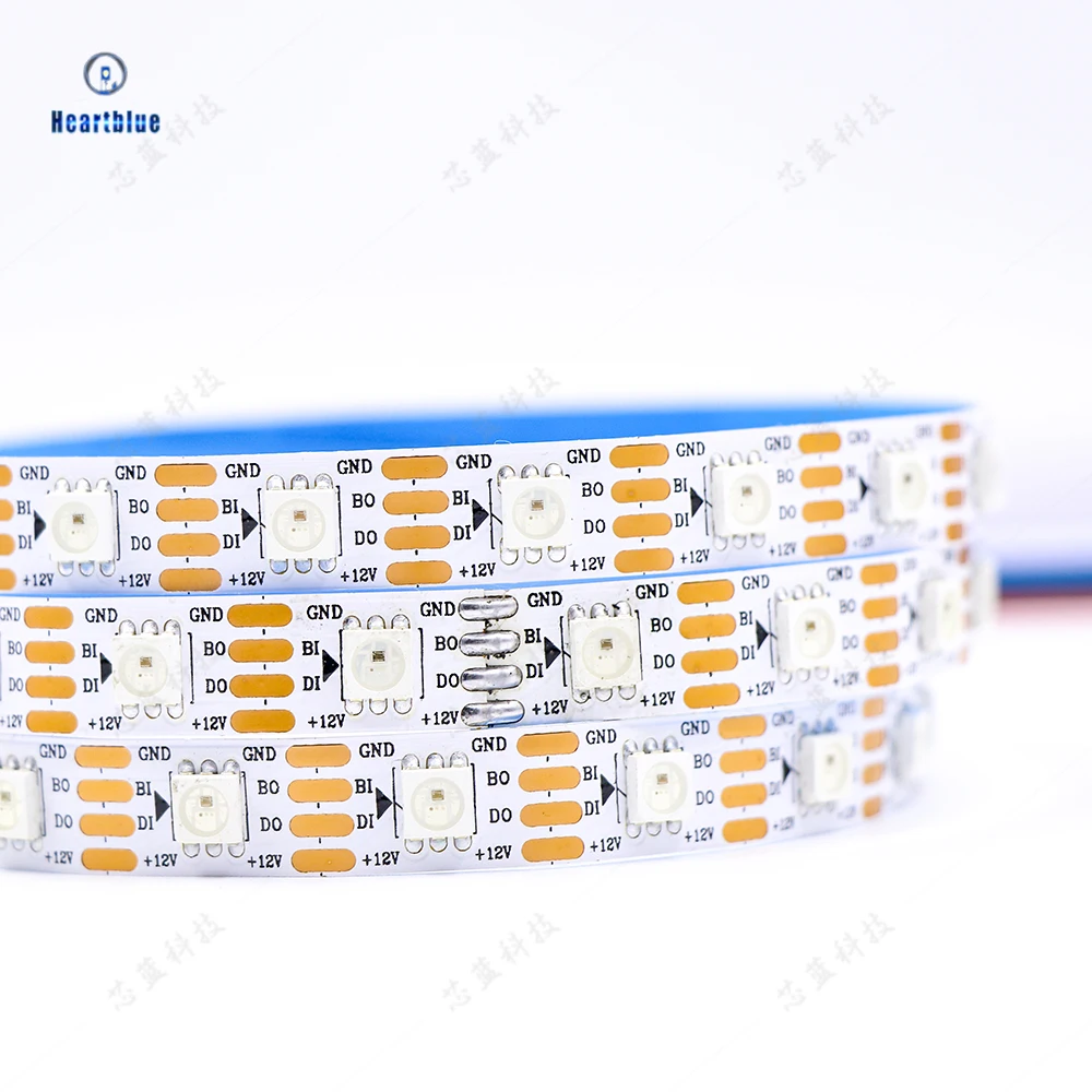 WS2815 Светодиодная лента (обновление WS2812b) SMD5050 IP30/IP65/IP67 DC12V адресная RGB двойная