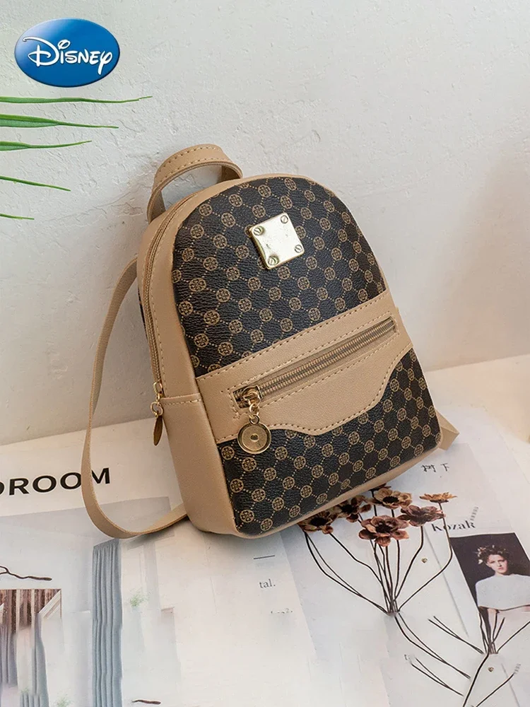 Рюкзак на плечо с узором в клетку Disney вместительная квадратная сумочка через для