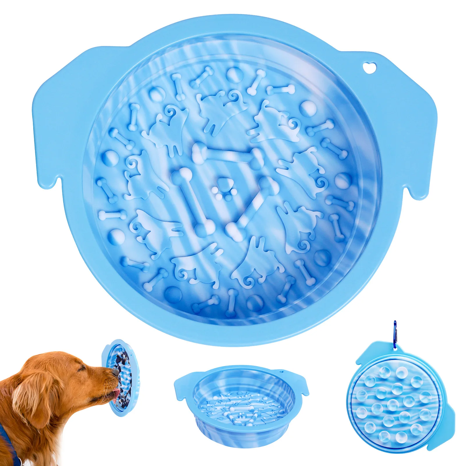 Creative Collapsible Dog Pet Folding Silicone Bowl Outdoor Travel Portable Puppy Food Container Feeder Dish Bowl Training Tool