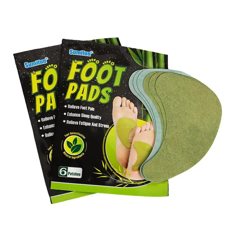 

Foot Pads 6Pcs Wormwood Foot Patch Deep Cleansing Foot Patches To Improve Sleep Quality Remove Toxins Relieve Fatigue And Stress