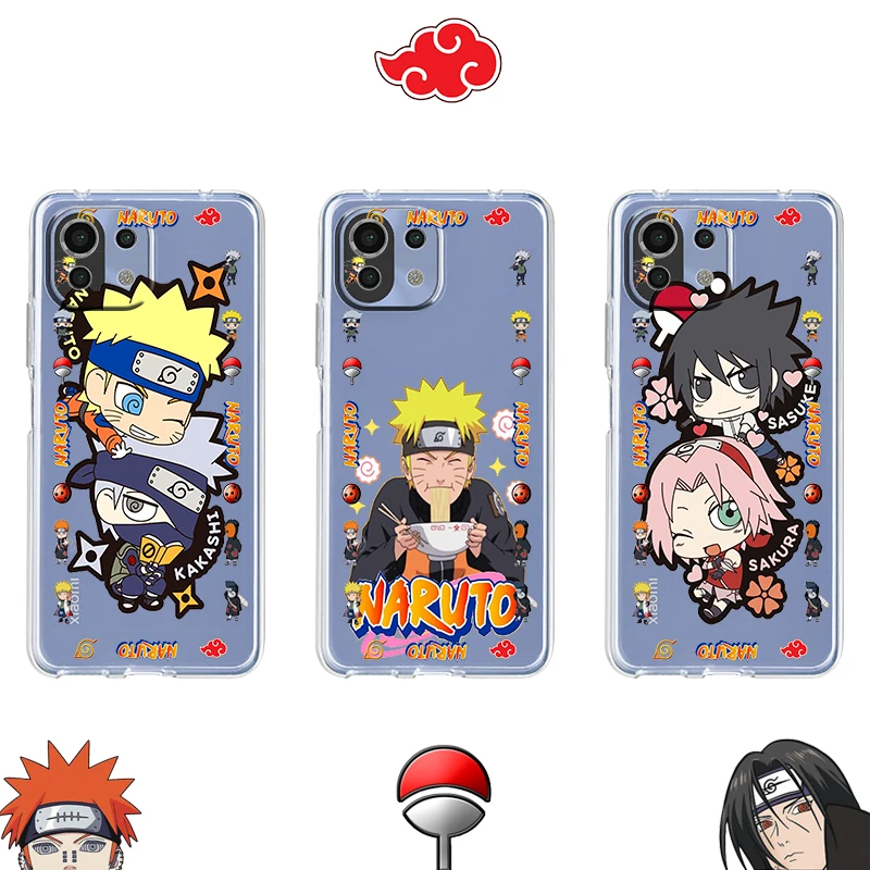 

Naruto Anime Akatsuki For Xiaomi 11 11T 10T 9T Note 10 Ultra Pro Lite 5G Silicone Soft Transparent Phone Case Cover Coque Capa