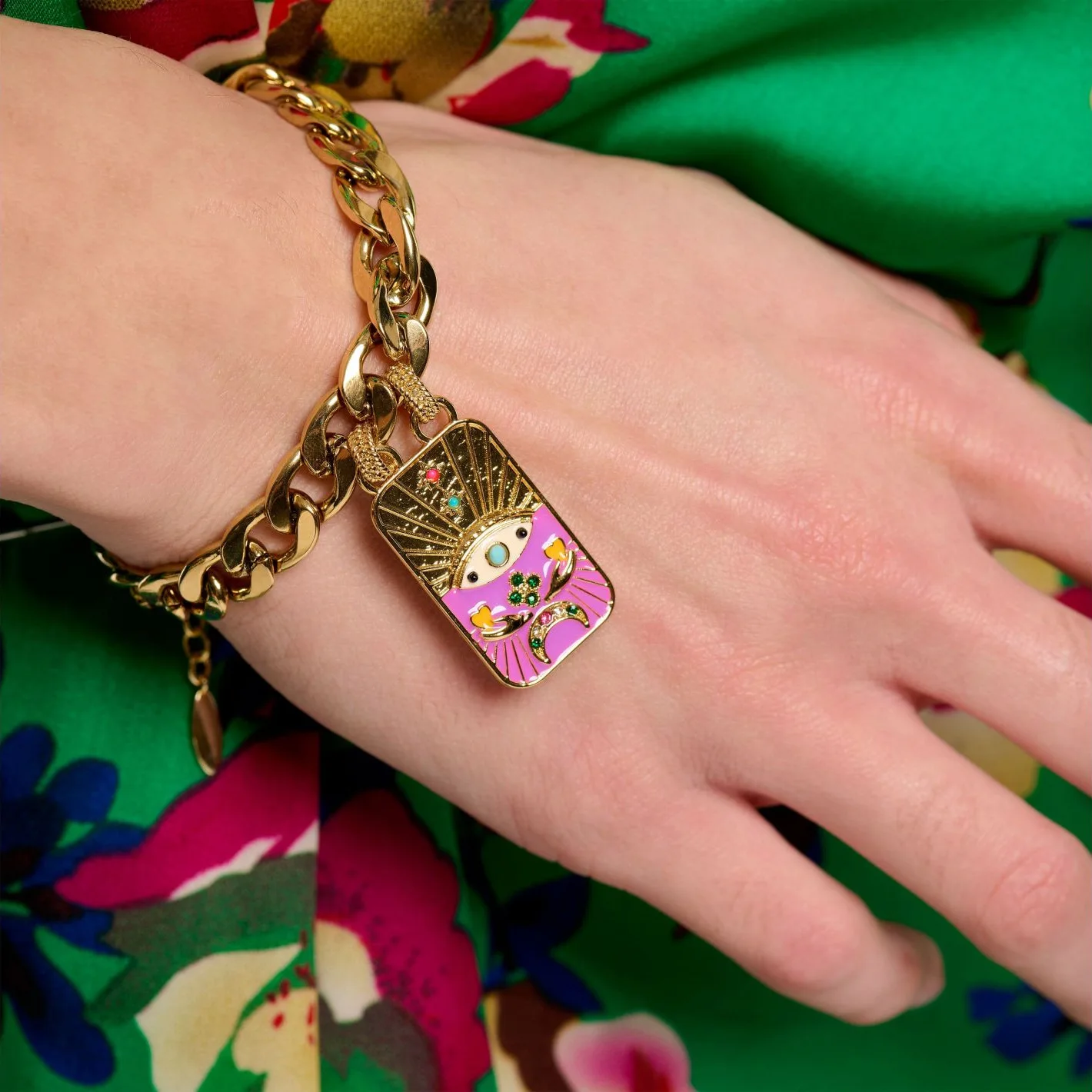 HANGZHI красочный браслет с картами Таро Око дьявола ожерелье французский винтажный