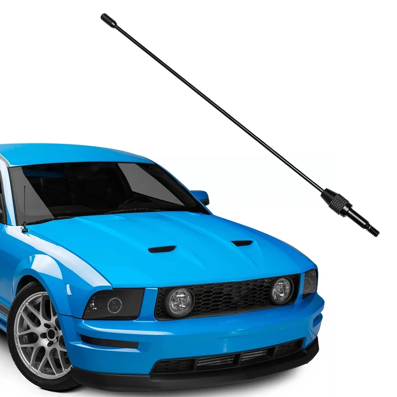 

13Inch Black AM FM Short Antenna Mast Signal Reception Radio Antenna For Ford Mustang 1979-2009