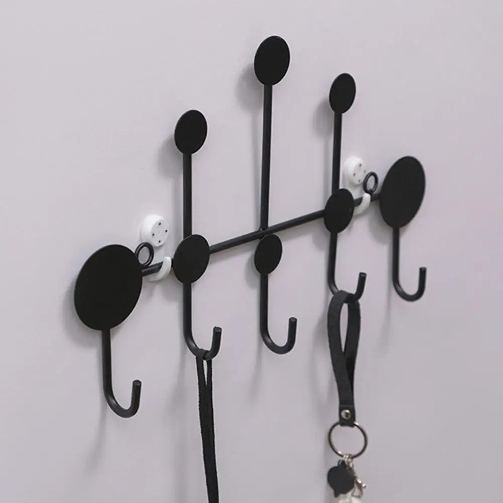 

Multifunctional Hanger Hook Strong Load-bearing Iron Nordic Style 5 Hooks Wall Hook Household Supplies