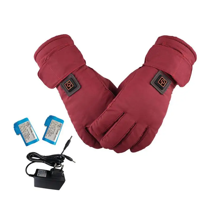Women Electric Heated Gloves Waterproof Adjustable Temperature  Battery Powered Glove For Outdoor Ski Motorcycle Cycling