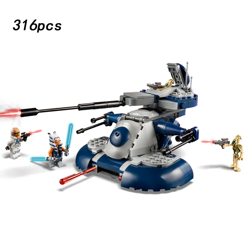 

MOC 316pcs AAT Armored Assault By Model Compatible With 75283 Star plan Toys Building Blocks Bricks Kids Christmas Toys Gifts