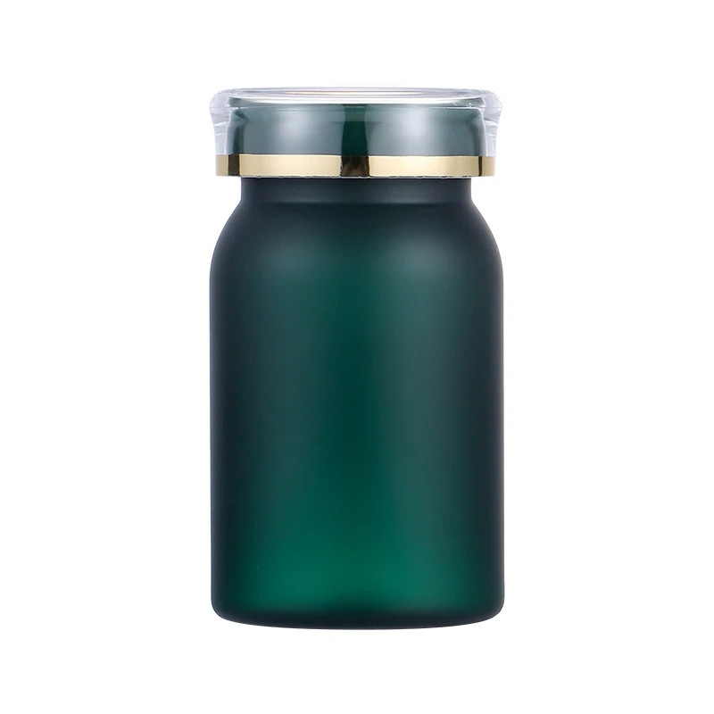 

PET Plastic Pills Bottle Dark Green Semi-Transparent Empty Seal Bottles Solid Powder Medicine Pill Capsule tablet Vial Container