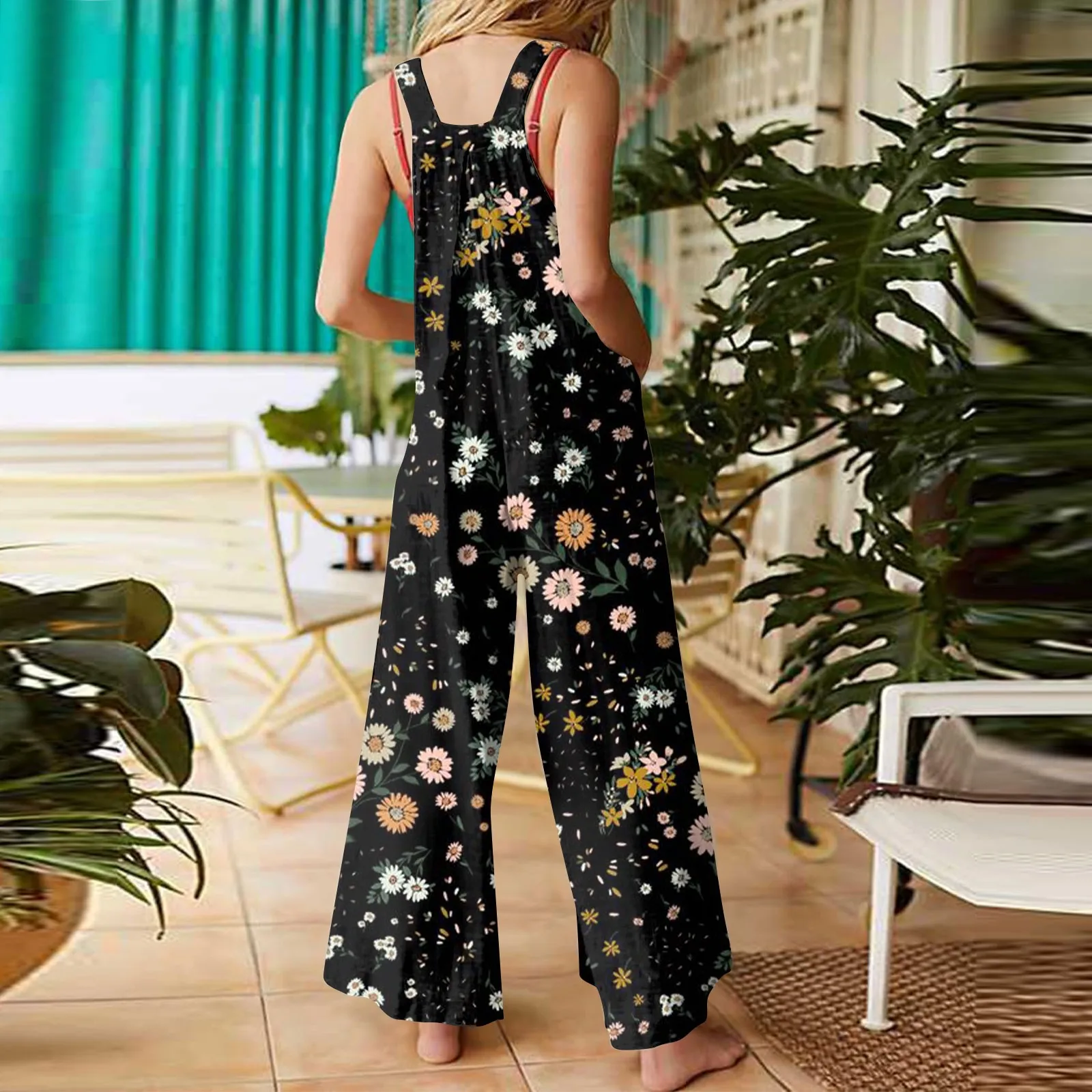 Женский свободный комбинезон на подтяжках повседневные брюки-карго с карманами