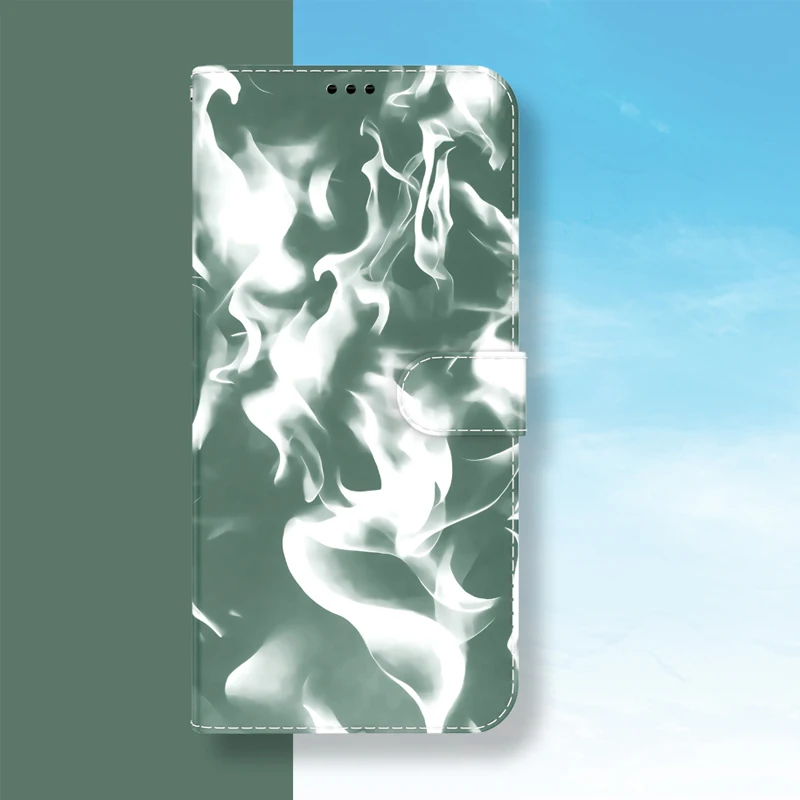 

Suitable for Infinix Smart HD 2021 Leather Wallet Case Hot 10 Lite 9 Play Zero 8 Hot 10T Cloudy Pattern Cover Magnetic Flip Capa