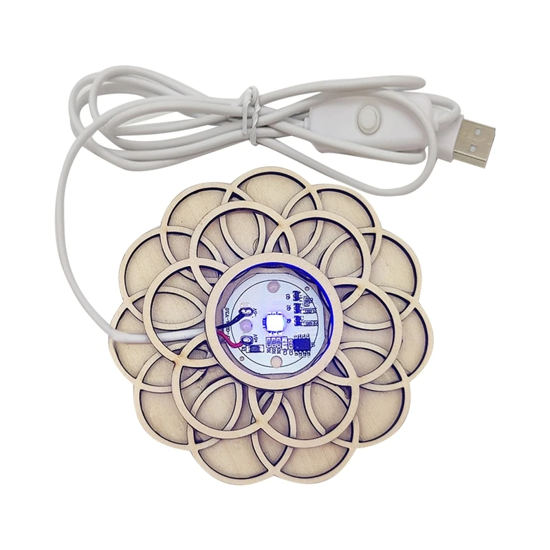 Новинка 2022 деревянная светодиодная подсветка для ночного освещения подставка